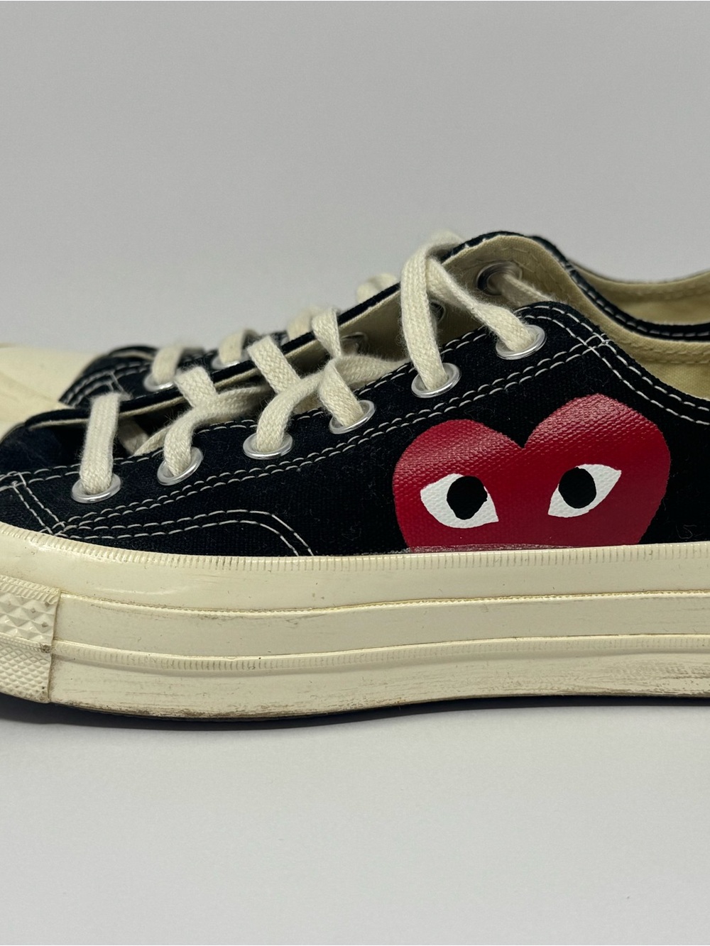 Converse x Comme Des Garcons PLAY Chuck 70 Low Black Heart Women’s Size 7
